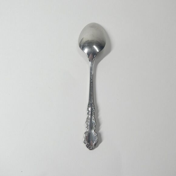 Oneida Shelley Teaspoon Stainless Spoon 6" Cube Mark Vintage - Picture 5 of 6